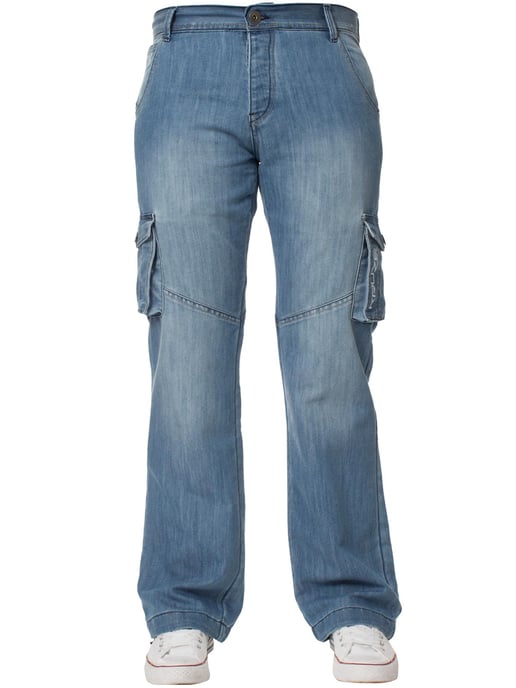 Kruze | Vaqueros de combate cargo para hombre - azul claro - Image 2