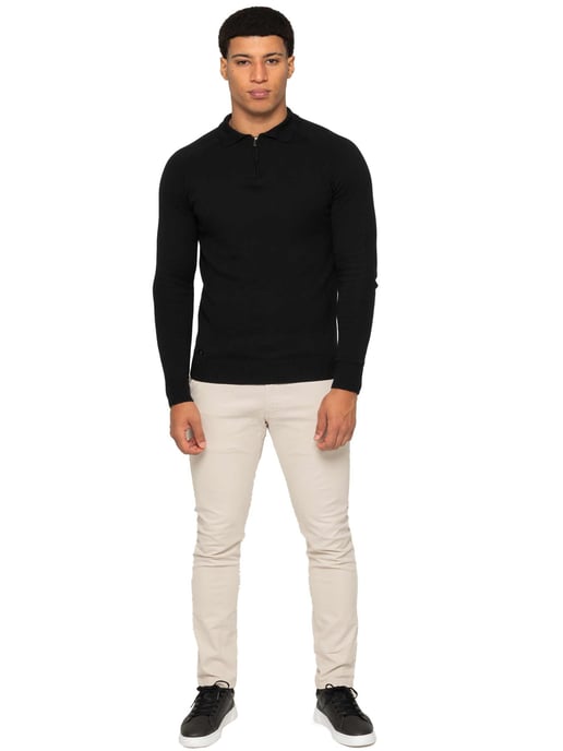 Enzo Milano Polo con media cremallera para hombre - Image 5