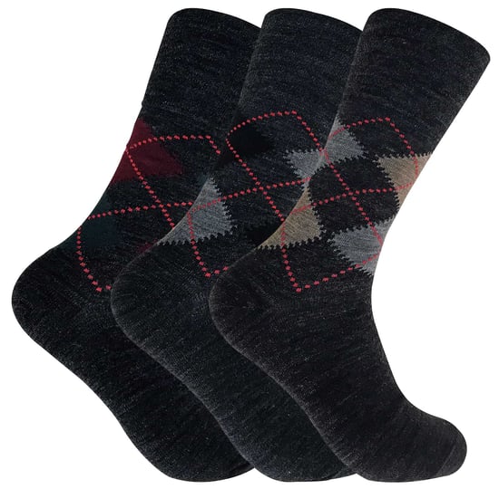 Pack de 3 calcetines para hombre sin elástico de lana de oveja para la circulación - Image 1