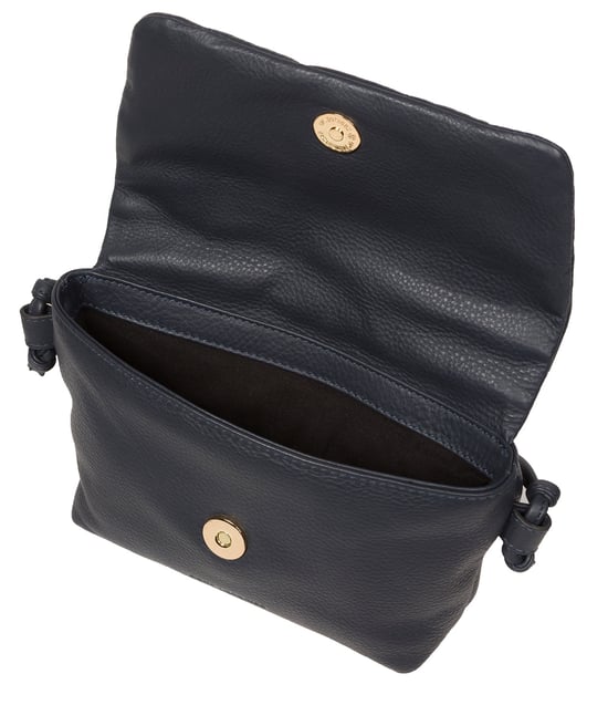 'Zoey' Navy Nappa Leather Cross Body Bag