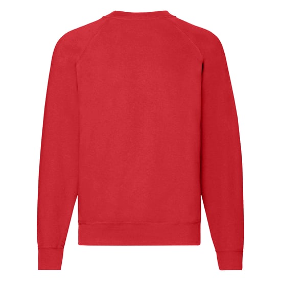 Fruit Of The Loom Mens Classic 80/20 Raglan Sweatshirt (Red) - Image 2