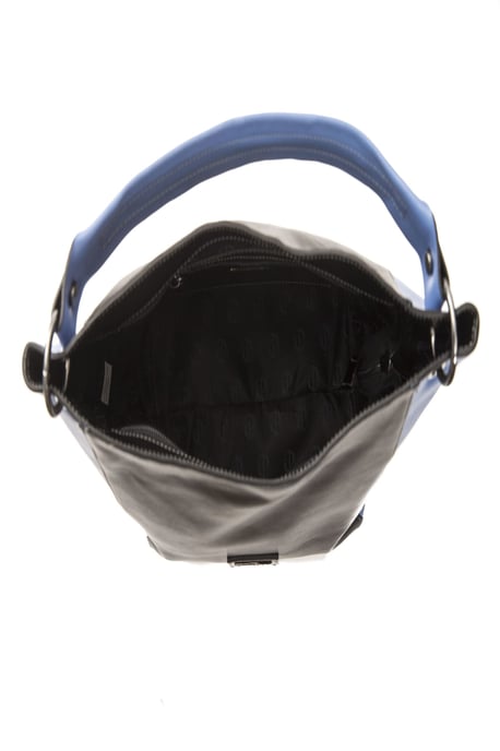 Bolso de Hombro de Cuero Negro Donatella Pompei para Mujer - Image 5