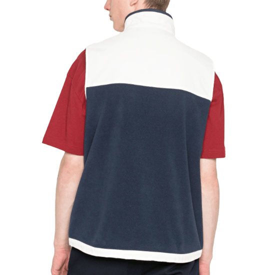 Chaleco retro Tommy Hilfiger Mix Media para hombre en azul marino - Image 3