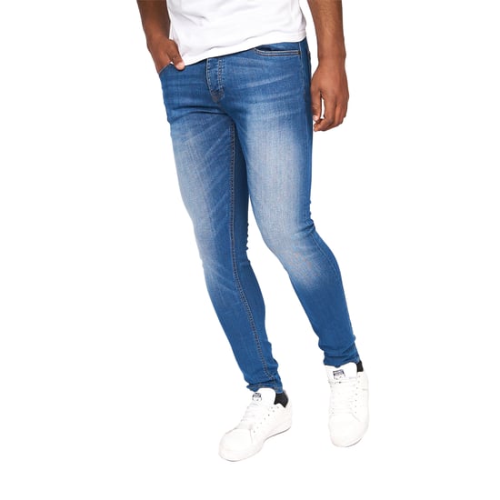 Crosshatch Mens Barbeck Slim Jeans (Stone Wash) - Image 4