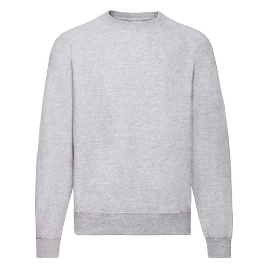 Fruit Of The Loom Mens Raglan Sleeve Belcoro® Sweatshirt (Heather Grey) - Image 2