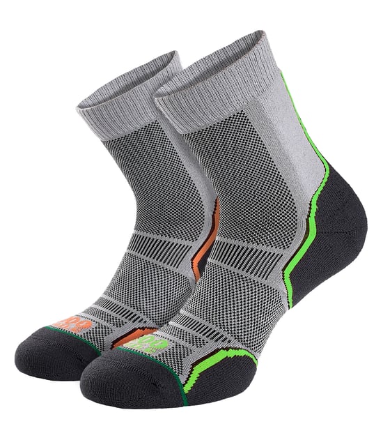 1000 Mile - Pack de 2 calcetines de lana merino para hombre, de una capa, para trail y que absorben la humedad - Grises - Image 1