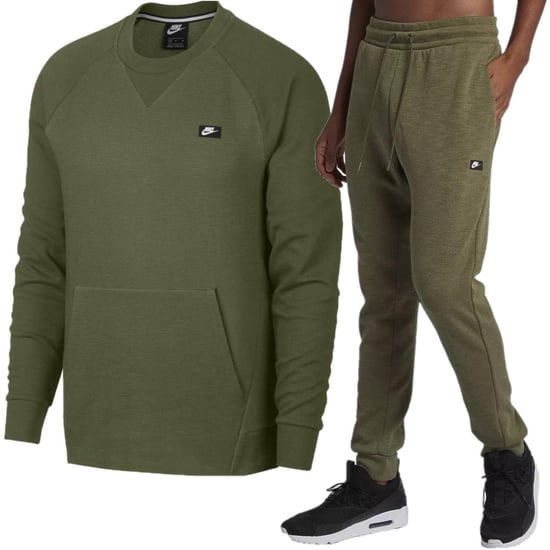 Chándal Nike Sportswear Optic Fleece Crew Verde Oliva para Hombre - Image 1