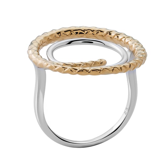 Orphelia Women's 925 Sterling Silver Ring - Silver/Gold ZR-7499 - Image 4