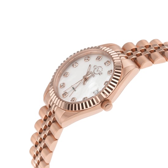 GV2 Naples 12403 Reloj de cuarzo suizo para mujer, acero inoxidable y fecha con diamantes - Image 3