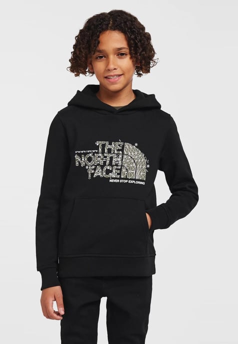 Sudadera con capucha The North Face Kids Drew Peak Overhead en negro - Image 1