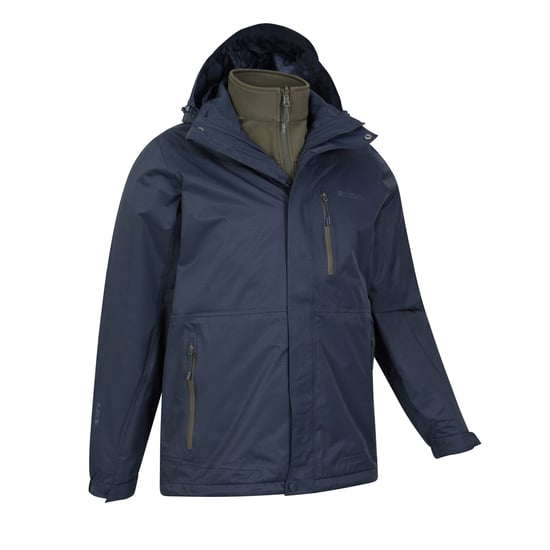 Mountain Warehouse Mens Bracken Extreme 3 in 1 Waterproof Jacket (Blue) - Image 4