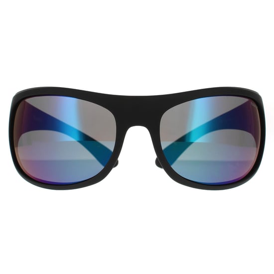 Polaroid Wrap Unisex Matte Black Green Mirror Polarized - Image 1