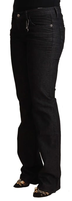 Jeans ajustados de cintura baja de algodón negro para mujer de Costume National - Image 2