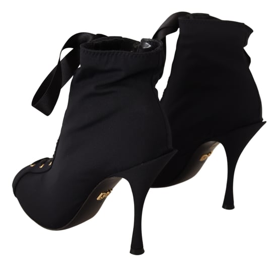 Botines cortos elásticos negros para mujer Dolce & Gabbana - Image 6