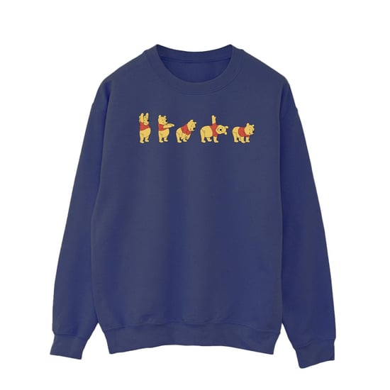 Disney Mens Winnie The Pooh Stretching Sweatshirt (Navy Blue) - Image 1
