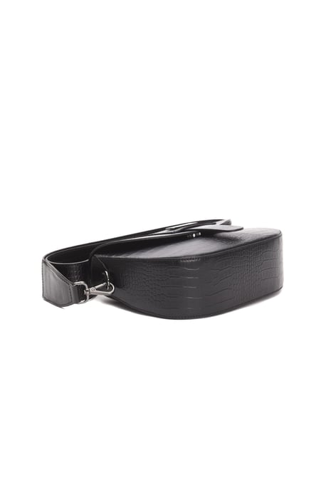 Bolso Cruzado de Cuero Negro Donatella para Mujer Pompei - Image 4