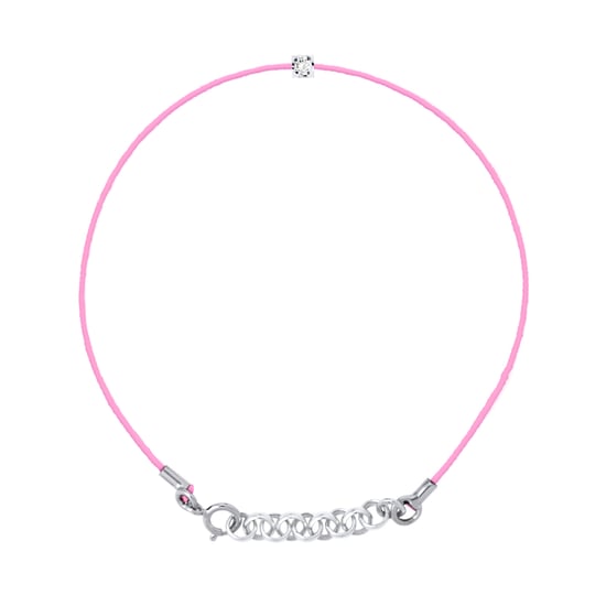 DIADEMA - Bracelet - Pink Nylon - Real Diamond