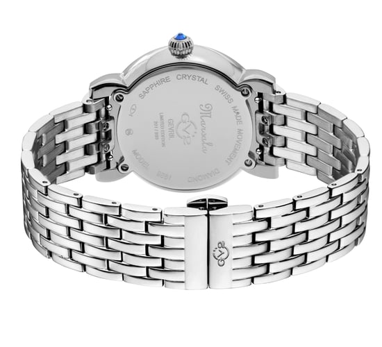 GV2 Reloj de pulsera Marsala para mujer con movimiento de cuarzo suizo y diamantes - Image 2