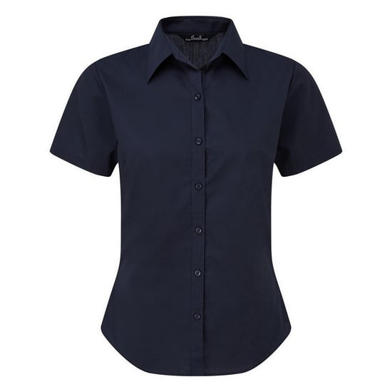 Premier Short Sleeve Poplin Blouse / Plain Work Shirt (Navy) - Image 1