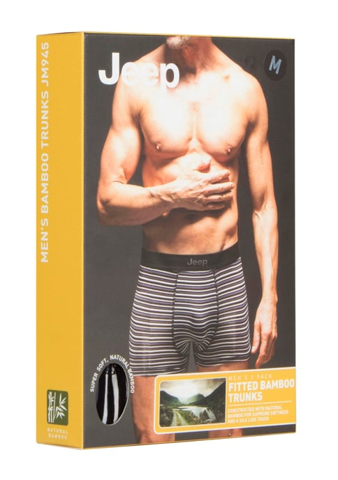 JEEP - 2 Pares de calzoncillos de bambú natural para hombre, suaves y cómodos - Image 2
