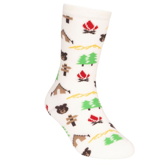 Trespass Childrens/Kids Camping Socks (Pack of 2) (Blue/Cream) - Image 3