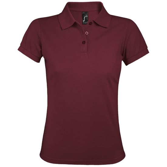 SOLs Womens/Ladies Prime Pique Polo Shirt (Burgundy) - Image 1