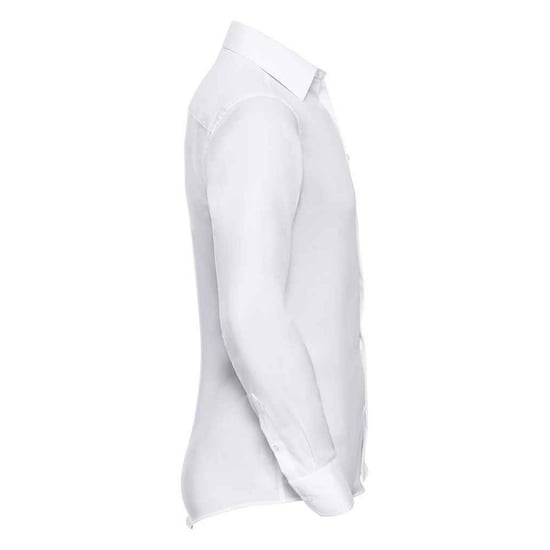 Russell Mens Ultimate Non-Iron Tailored Long-Sleeved Formal Shirt (White) - Image 3