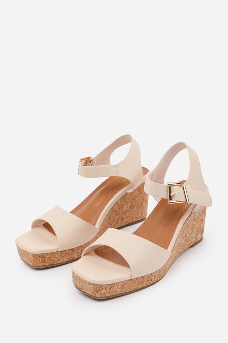 Wheres That From Womens 'Imelda' Wedge Sandals With Buckle Ankle Strap