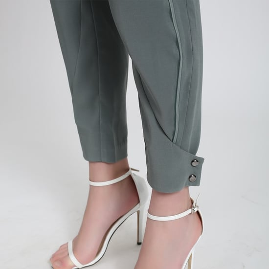 Bi-material tapered pants - Image 3
