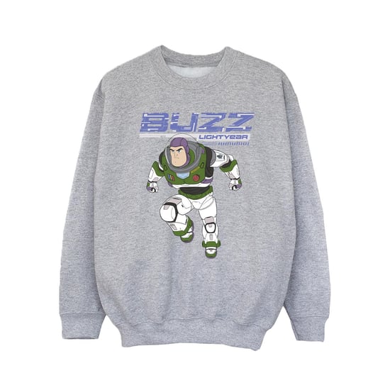 Disney Girls Lightyear Buzz Jump To Action Sweatshirt (Sports Grey)