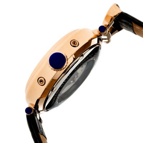Reloj automático Heritor Ganzi semiesqueleto con correa de cuero - Image 3
