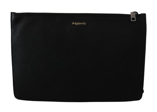 Bolso de Mano Documento de Cuero Negro Dolce & Gabbana - Image 3