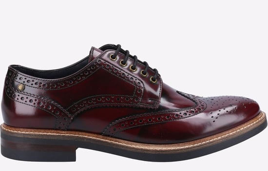 Base London Woburn Hi-Shine Brogue LEATHER Mens - Image 1