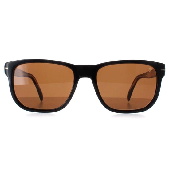 David Beckham Rectangle Mens Black Brown DB1045/S