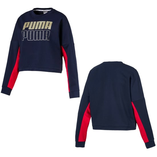 Sudadera corta azul marino para mujer Puma Sport - Image 1