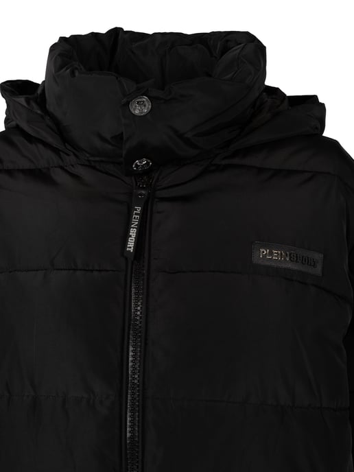 Chaqueta Negra Acolchada con Logo Grande en la Espalda Plein Sport - Image 6