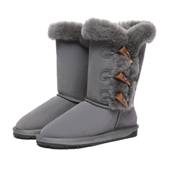 EVER AU Botas altas con botones de cuerno para mujer - Ashy - Image 4