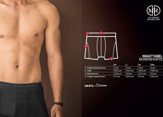 Mario Russo 6-Pack long fit Boxers Negro - Image 3