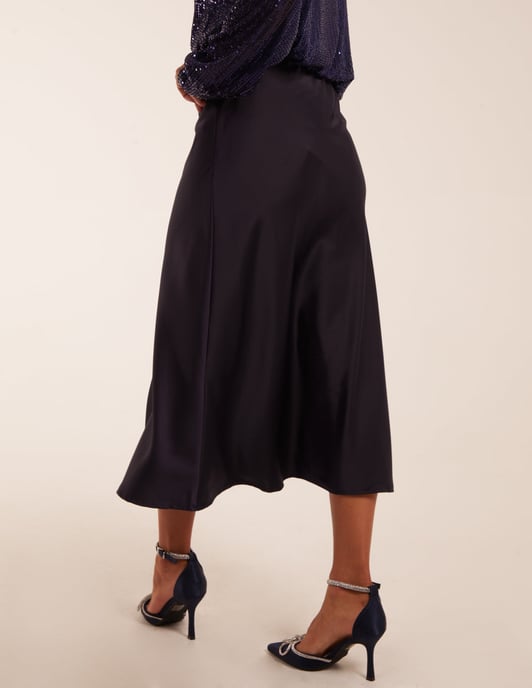 Satin Bias Midi Skirt - Image 4