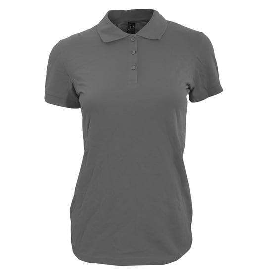 SOLS Womens/Ladies Perfect Pique Short Sleeve Polo Shirt (Dark Grey) - Image 1
