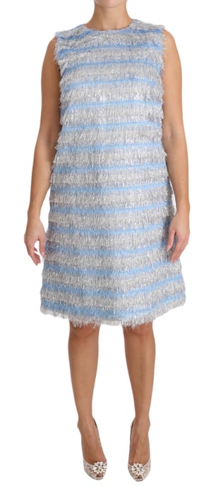 Vestido de Cambio Plateado Light Blue de Dolce & Gabbana para Mujeres - Image 1
