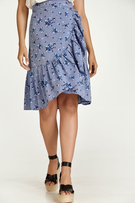 Falda con volantes y estampado floral - Image 3