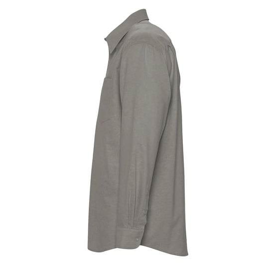 SOLS Mens Oxford Long-Sleeved Shirt (Silver) - Image 3