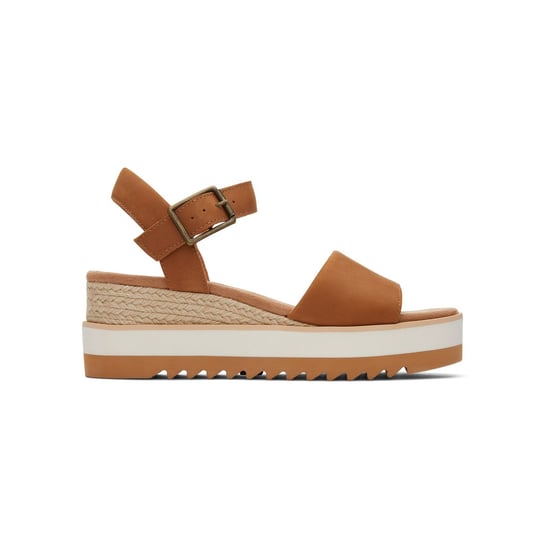 TOMS Diana Leather Women's Tan Wedges - Image 5