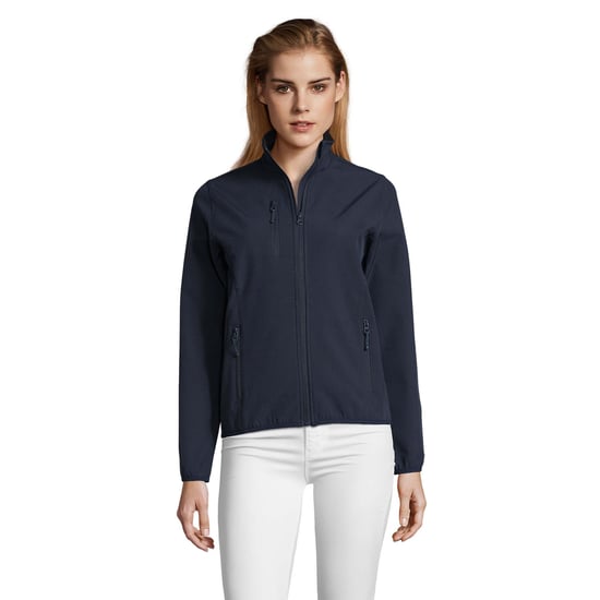 SOLS Womens/Ladies Radian Soft Shell Jacket (Dark Blue) - Image 4