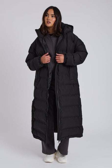 Urban Bliss Black Seamless Maxi Puffer Coat