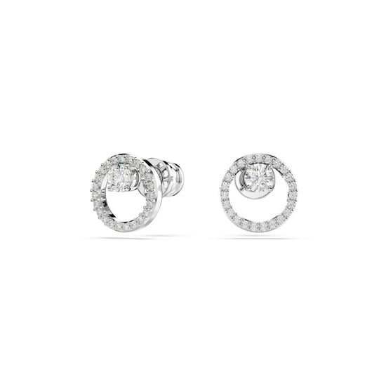 Swarovski 'Dextera' Women's Base Metal Stud Earrings - Silver 5692262 - Image 2