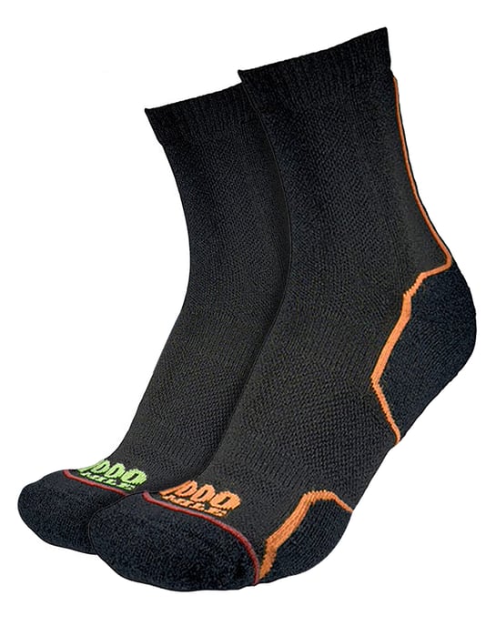 1000 Mile - Calcetines de una capa para hombre Trail Repreve Running Sports Breathable - Negro / Neón - Image 1