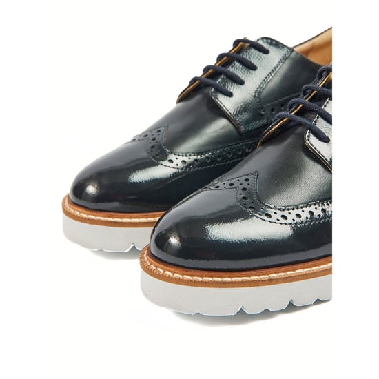 Pod Kortney Leather Women's Navy Patent Brogues Shoes - Image 5