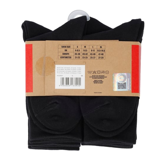 Kickers 6 PK Black Socks - Image 2